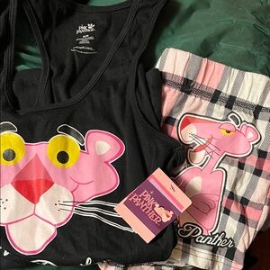 Pink Panther Tank Top and Pajama Set